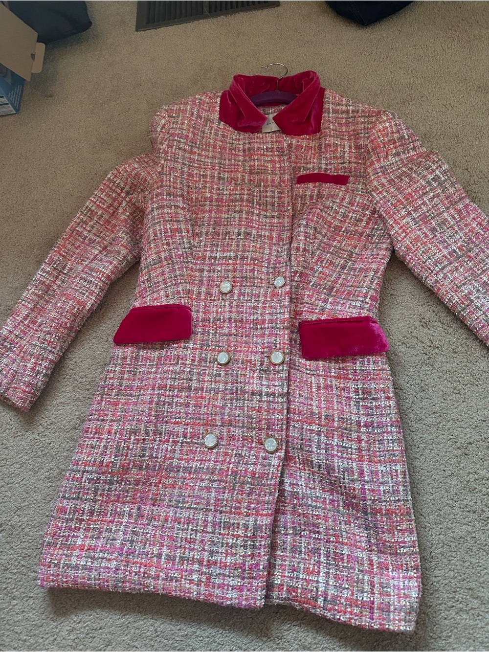 Endless Rose Tweed Blazer Dress New Without Tags Smoke Free House